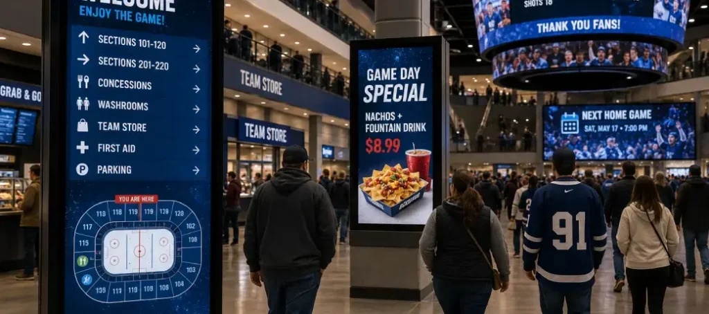 How Digital Signage for Fan Experience Improves Game Day