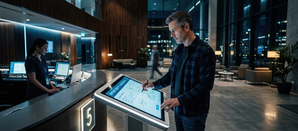 Digital signage ROI dashboard displaying performance metrics